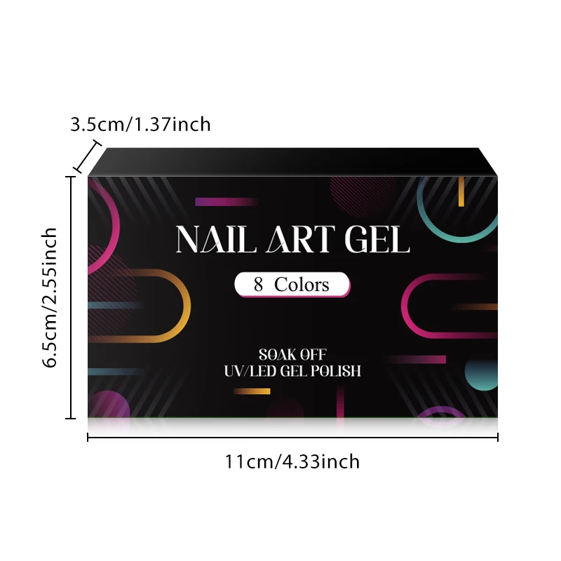 MEET ACROSS 8Pcs/Set Red Pink Gel Nail Polish Spring Colorful Laser Nail Art Gel Varnish Nail Supplies Manicure For Nails 5