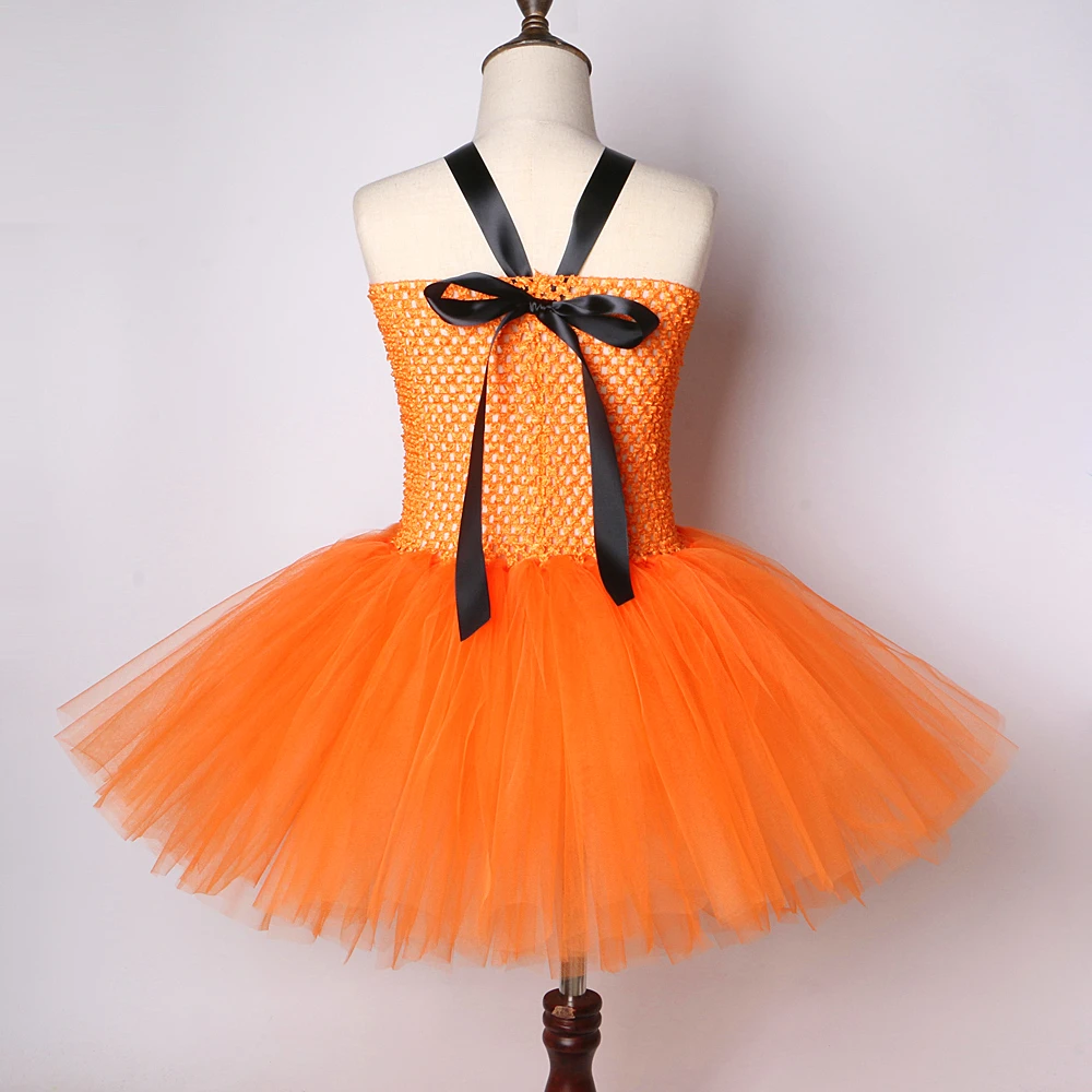 Orange Fox Costumes for Baby Girls Animal Halloween Dresses with Ears Hair Bow Kids Birthday Party Outfit Children Fancy Clothes