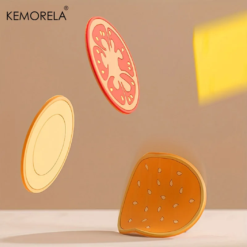 Burger-Shaped Silicone Coaster Set – Creative Cup Pads for Kitchen and Bar Decor