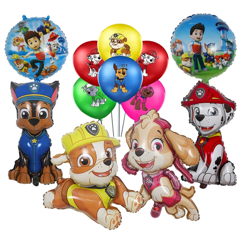 Paw Patrol Toy Pellicola Di Alluminio Balloon Chase Marshall Skye Cartoon Dog Claw Ball Ragazzi E Ragazze Forniture Per La Decorazione Della Festa Di 