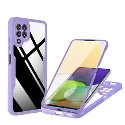360 Full Body Shockproof Case with Built - in Screen Protector - M32 5G 6.5 inch (PURPLE)