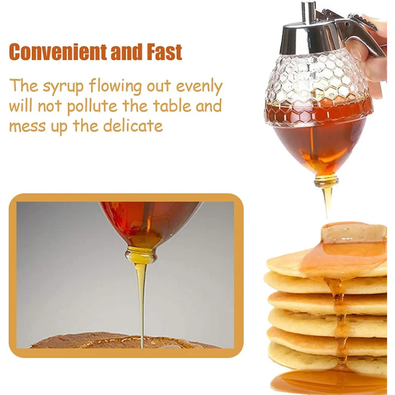 Honey Squeeze Bottle Jar Kitchen Crystal Diamond Seasoning Bottle Press Syrup Jar Oil Soy Sauce Vinegar