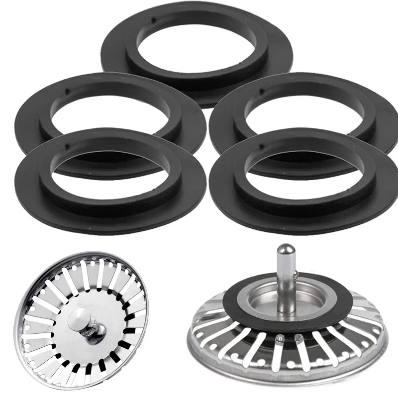 Arandela de sellado de goma para fregadero de cocina, tapón de colador