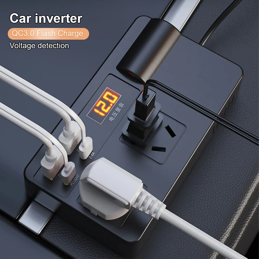 Car mounted power inverter 12v24v to 220v multifunctional conversion suitable for small and large trucks car inverter