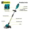 NEWBENY 9 Inch Brushless Electric Lawn Mower 36000RPM Cordless Handheld Garden Grass Trimmer Weeding Tool For Makita 18V Battery 3