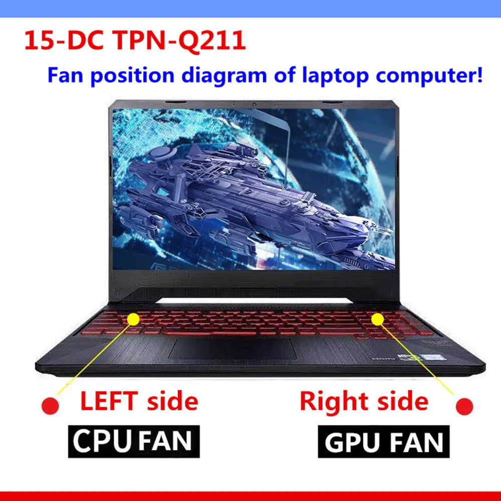 HK-PART Replacement Fan for HP Omen 15-DC CPU Gpu Cooling Fan Set L30203-001 L30204-001 