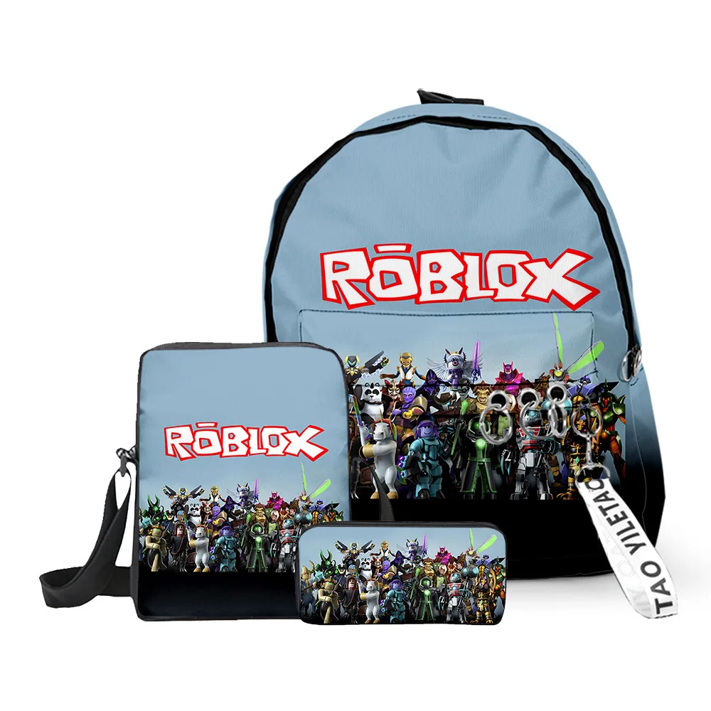 Jogo de mochila escolar Roblox Mundo virtual Mochila de estudante do ensino  fundamental Mochila de estudante do sexo masculino e feminino Mochila de  estudante para personalizar 44cm - Desconto no Preço