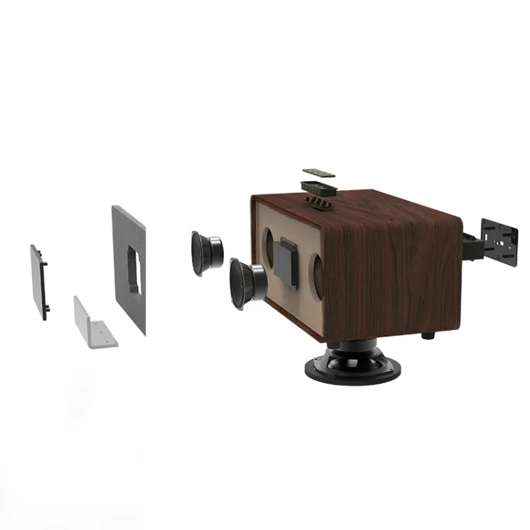 High-end home theater karaoke speaker all in one design with two UHF micphones