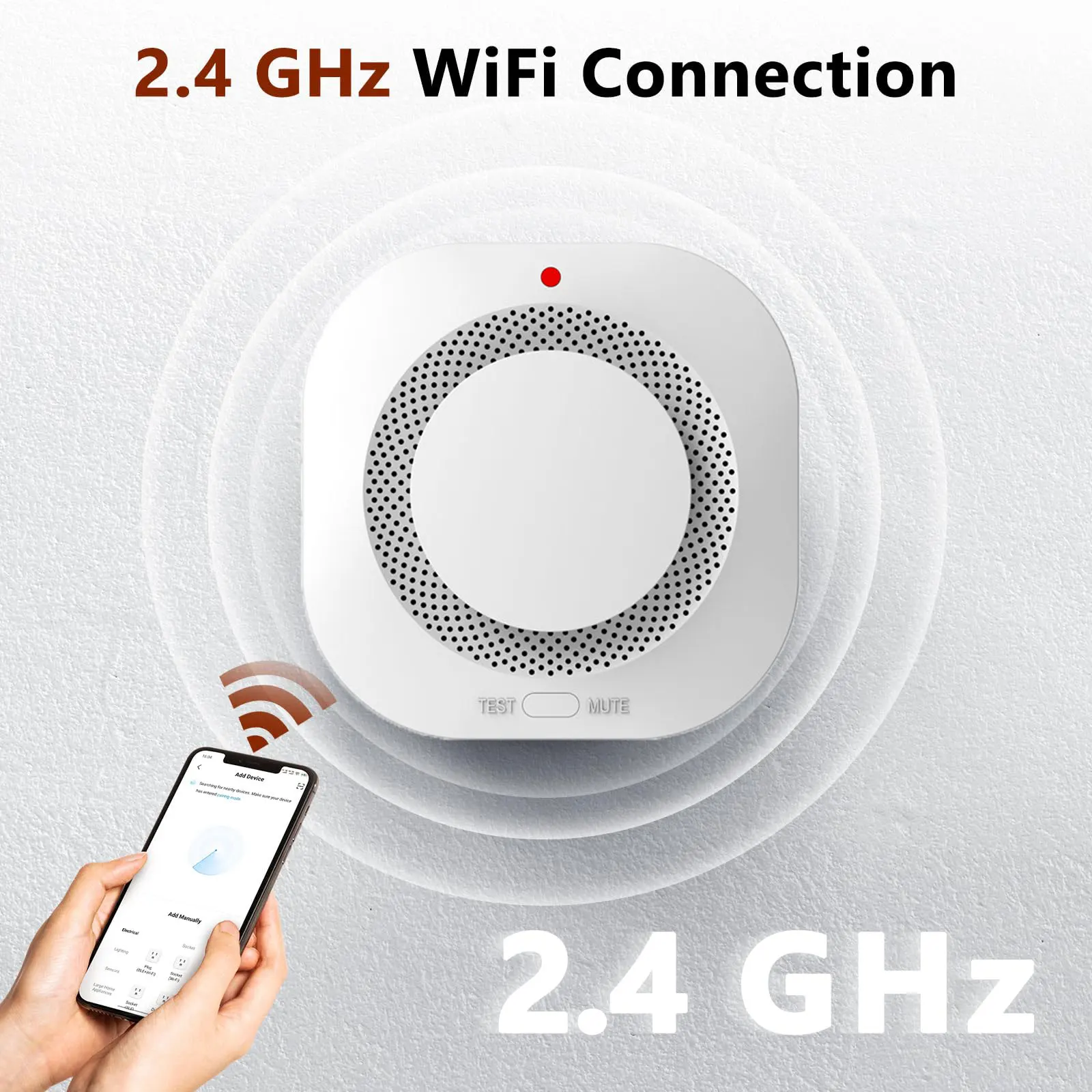 WIFI เครื่องตรวจจับควันความปลอดภัย-ป้องกัน TUYA App เซ็นเซอร์ควัน Smart Security Alarm สําหรับ Home Fire เครื่องมือ Smart Life 1