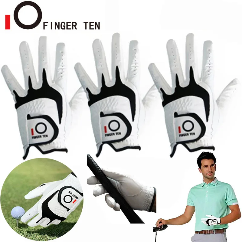 

Durable Soft Golf Gloves Men Cabretta Leather Left Right Hand Grip Training Glove S M ML L XL All Weather Drop Shipping