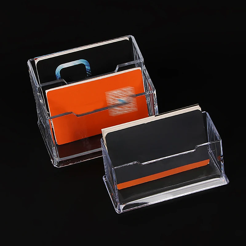 

PP Transparent Business Card Rack High Capacity Desktop Business Card Strong And Sturdy Business Card Storage Box