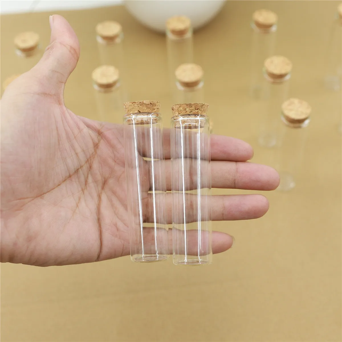 25*100mm Wedding Dragees Test Tube Wedding glass jar Cork Dragees Glass Bottle DIY Crafts Candy Bottle Wedding Gift 6