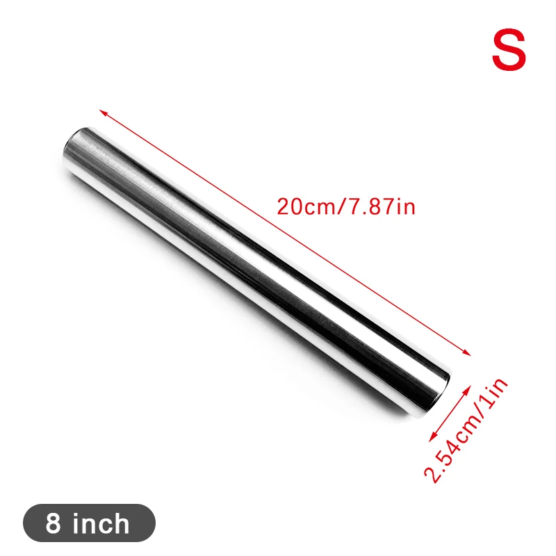 Stainless Steel Rolling Pin Dough Baking Pizza Noodles Biscuits Dumplings Making Tools Kitchen Baking Multifunctional Utensils