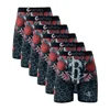 6Pcs ETHIKA Sexy Printed Men Underwear Boxer Hot Shorts Underpants Breathable Man Panties Lingeries Boxer Briefs XXXL Plus Size 6