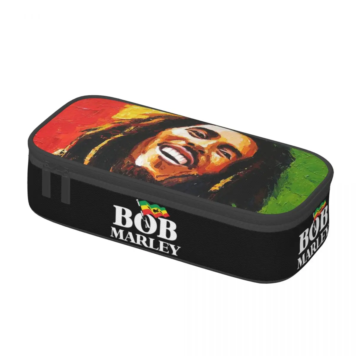 Kawaii Jamaica Reggae Rock Bob Marleys Pencil Cases for Boys Gilrs Large Capacity Pen Box Bag Stationery