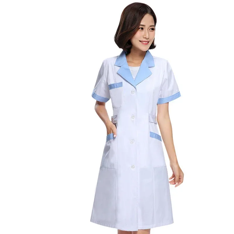 Beauty Uniform Pink Beauty Uniform with Beautician Dress Salon Work Clothes Spa Uniforms Scrubs Coat Spa White Robe Experimental Clothes