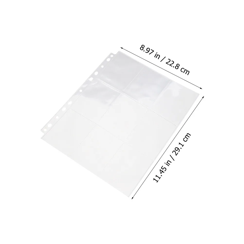50pcs 투명 사진 슬리브 사진 카드 수집품을 위한 프리미엄 플라스틱 페이지 프로텍터 안전 보관 앨범 리필 블라인더