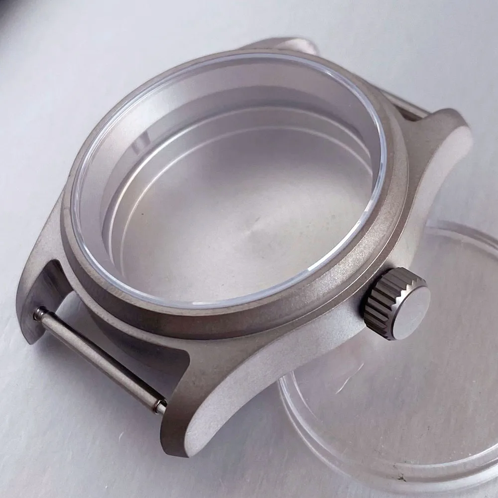 Pilot Titanium/Stainless Steel Watch Case with Sapphire Glass and Luminous Sunburst Dial, 36mm, 20ATM