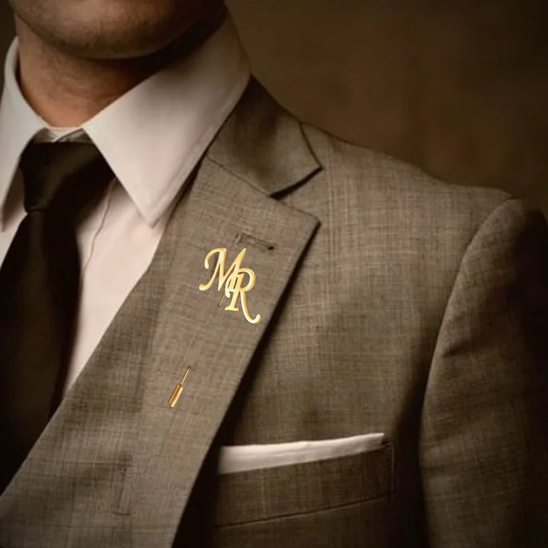 Lapel Pin & Tie Bar - Customised Gold Men's Jewellery