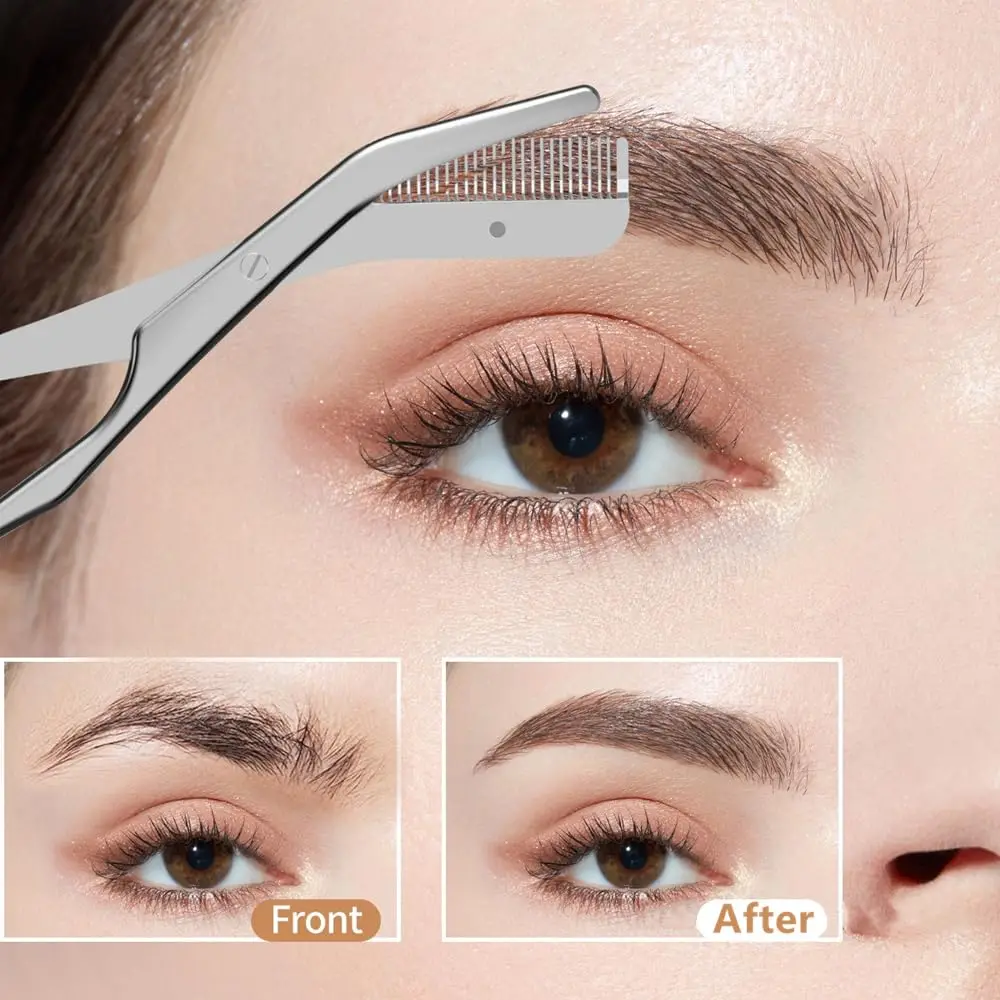 Eyebrow Trimming Scissors with Combs For Women Man Eyebrow Scissors Eyebrow Face Razor Eyebrow Shaver Makeup Tools 3