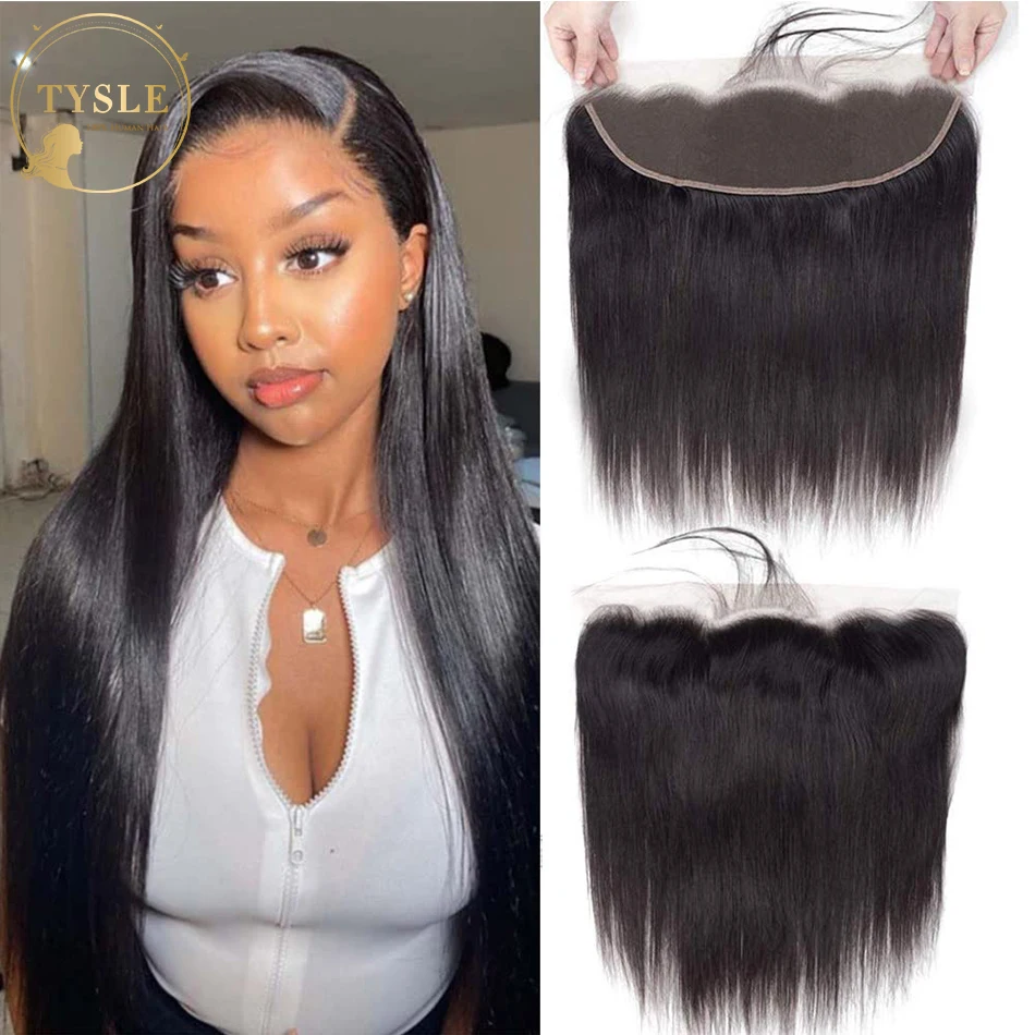 

13x4 Lace Frontal Only Straight Human Hair 4x4 Lace Closure Only HD Pre-Plucked With Baby Hair 100% Remy Brazilian Wig TYSLE