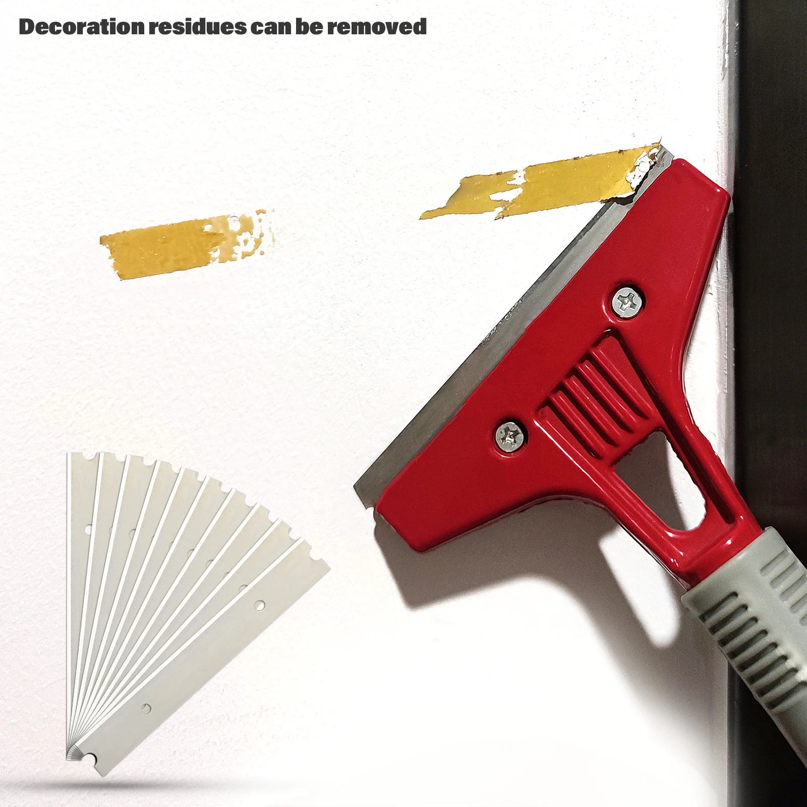 EHDIS Handled Squeegee Window Tints Tool Vinyl Film Car Wrap Glue Remover Floor Wall Cleaning Snow Shovel Scraper With Blades