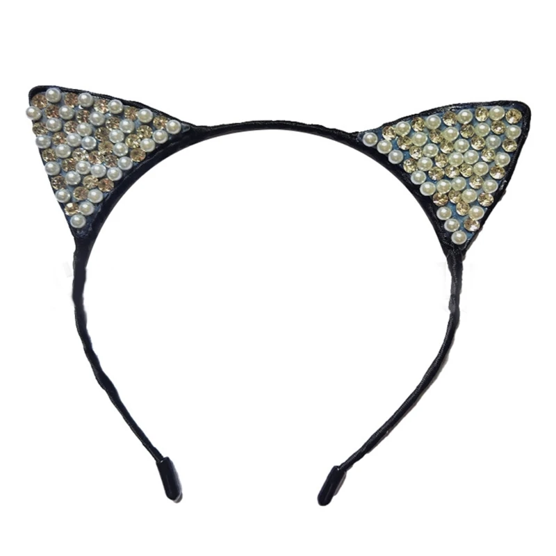 

MXMB Kids Animal Costume Cat Ears Headband Tail Fishnet Gloves Bells Lace Choker 4Pcs