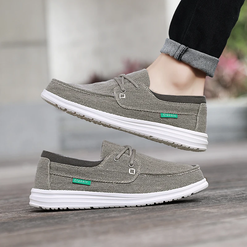 Golden Sapling Canvas Shoes Men Retro Loafers Lightweight Flats Leisure Footwear Male Summer Moccasin men's Casual Business Shoe 3