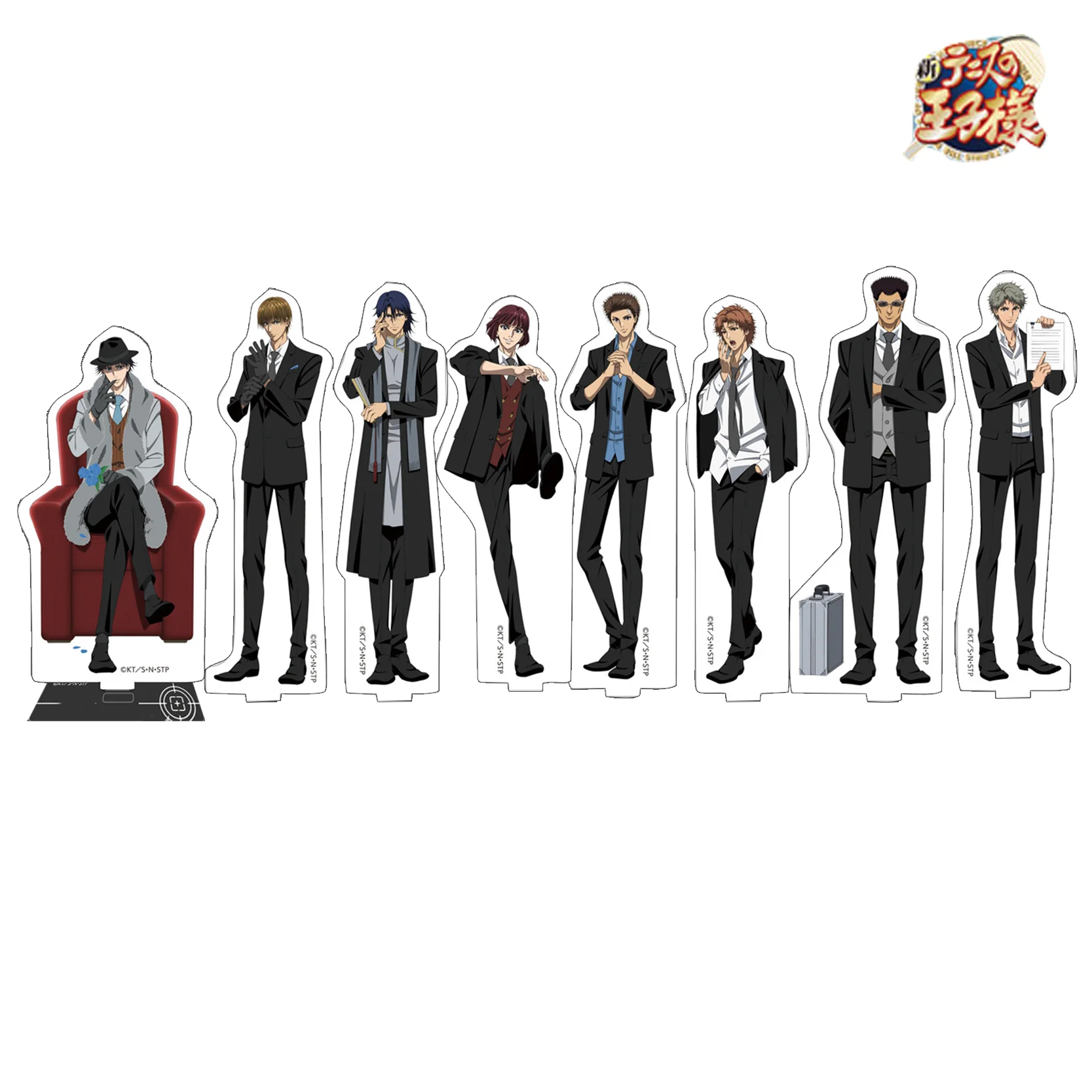 

Anime New Prince Of Tennis Kabaji Munehiro Akutagawa Jirou Oshitari Yushi Stand Display Figure Cosplay Charm Desktop Decor Toy