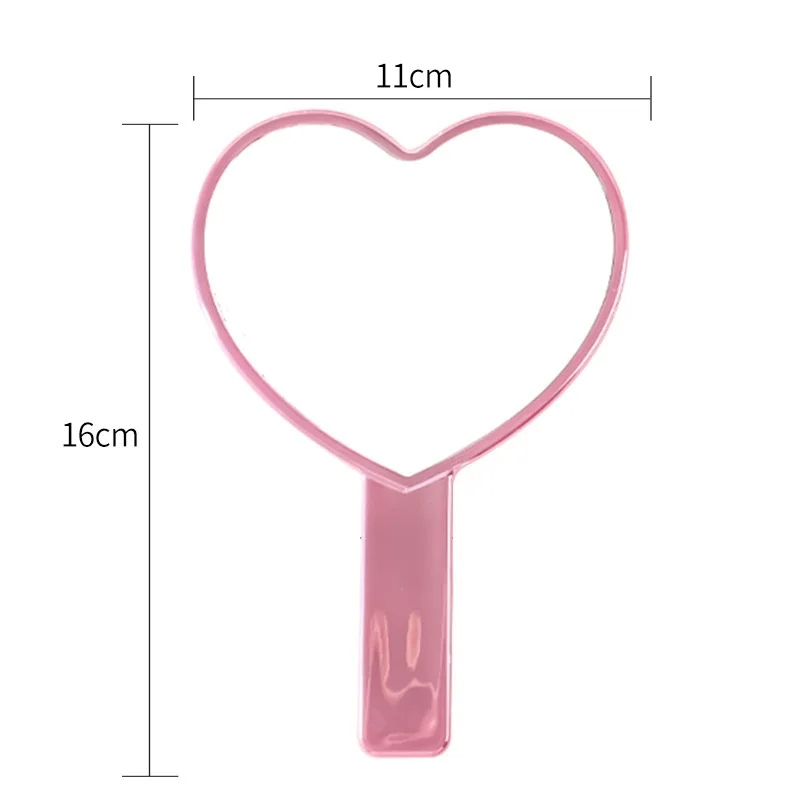 رمش تمديد مرآة ماكياج محمولة عالية الوضوح شكل قلب...