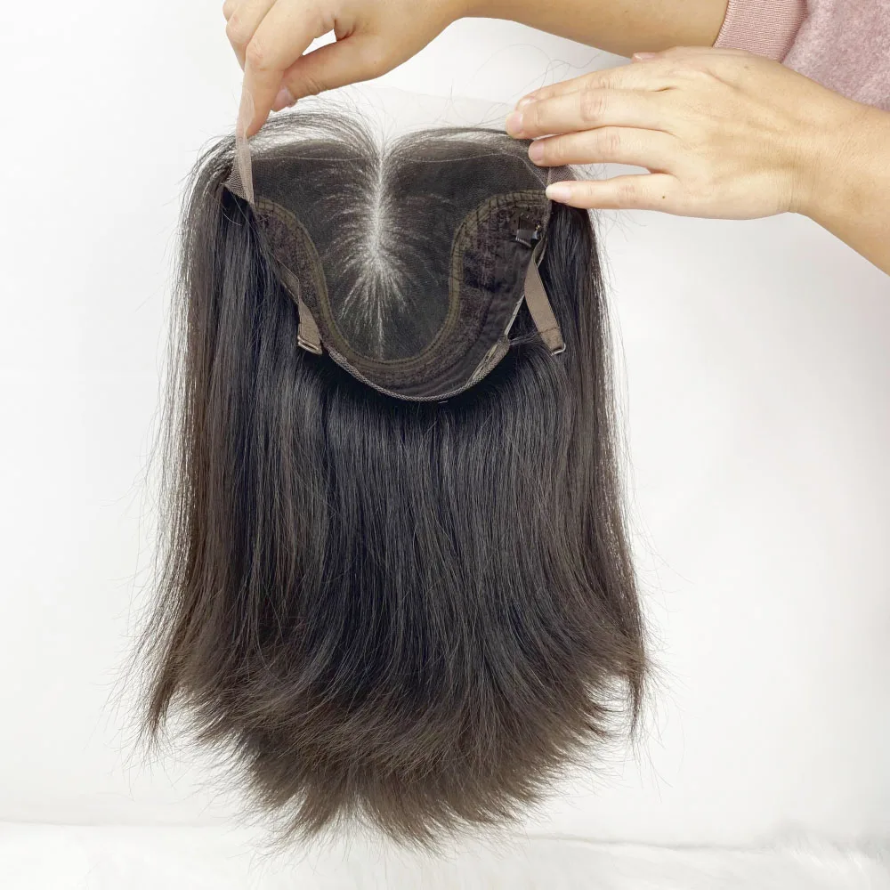 

Swiss Lace Human Hair Jewish Wig Transparent Lace Front Wig 100% Virgin European Hair Kosher Wig Same Length Hair Bob Wig