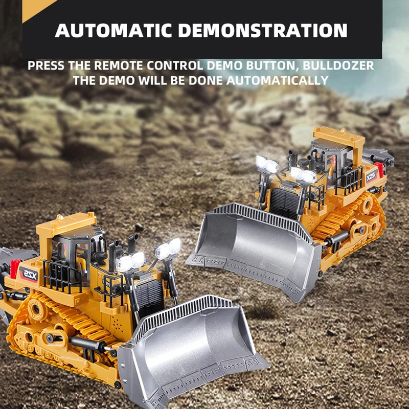 Kids RC Construction Vehicle Set – Remote Control Excavator, Dump Truck & Bulldozer Electric Toy Cars for Boys 3