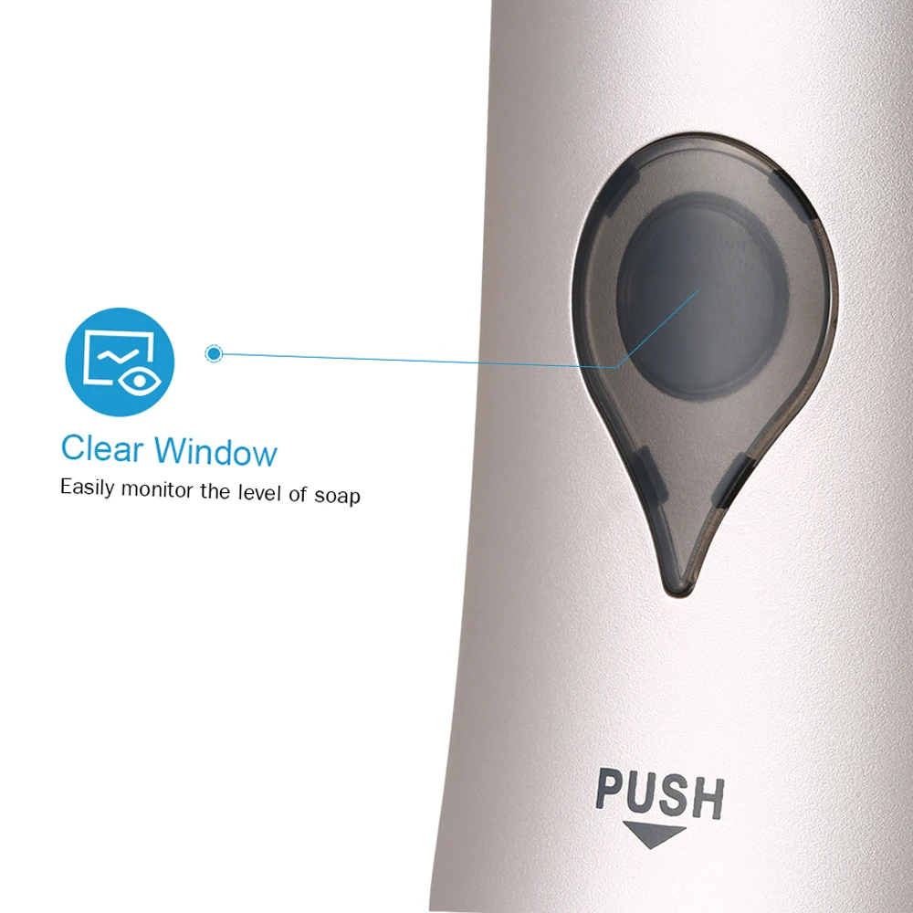 300ml No Drilling Wall Mounted Single-Head Manual Soap Dispenser Bathroom Shower Gel Liquid Shampoo Holder--Champagne Gold