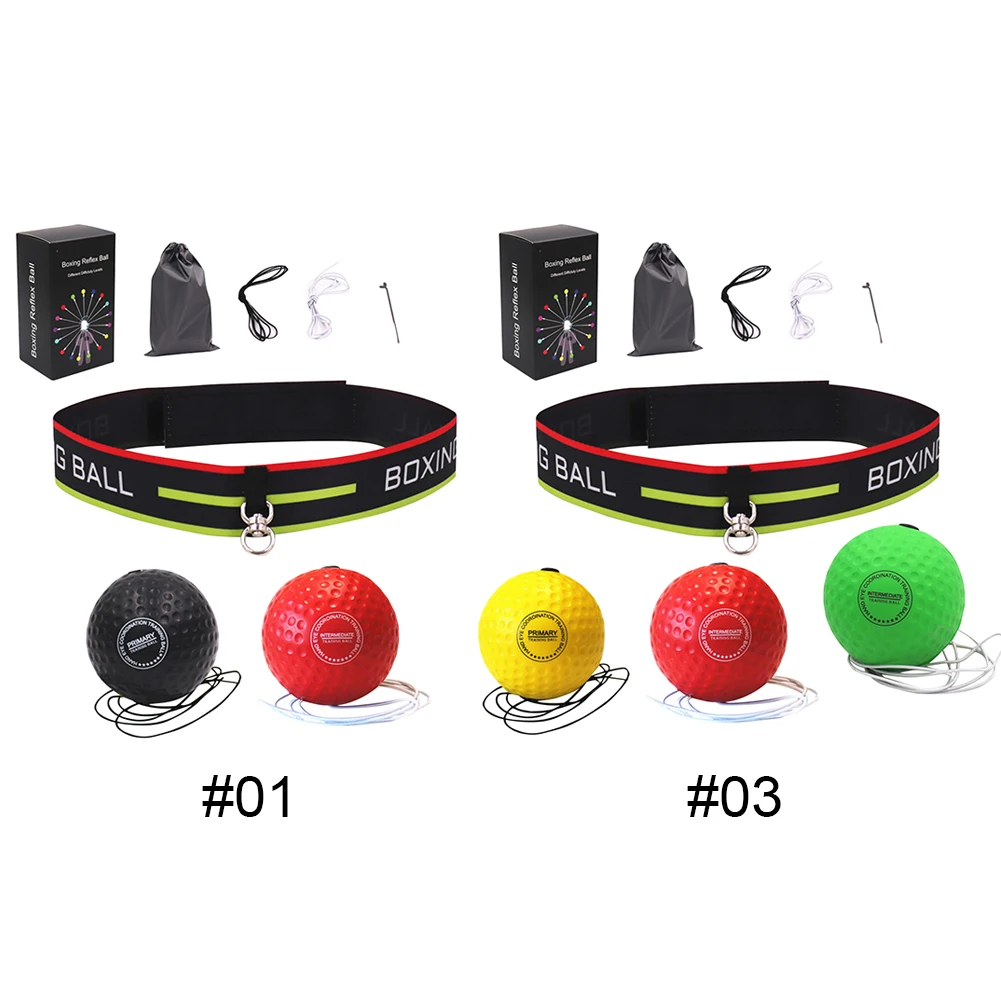 Head-Mounted Boxing Reflex Ball Raising Reaction Boxing Head Ball Adjustable Portable Lightweight Exercise Equipment Accessories