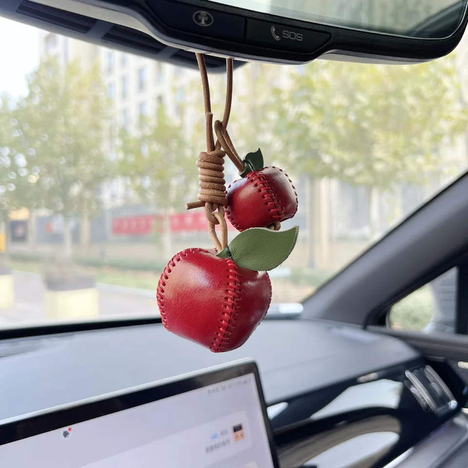 Genuine Handmade Pendants Suitable For Bags Handbag Backpacks,Cute Leather Bag Charms Fruit Keychain Accessories_voghion.com