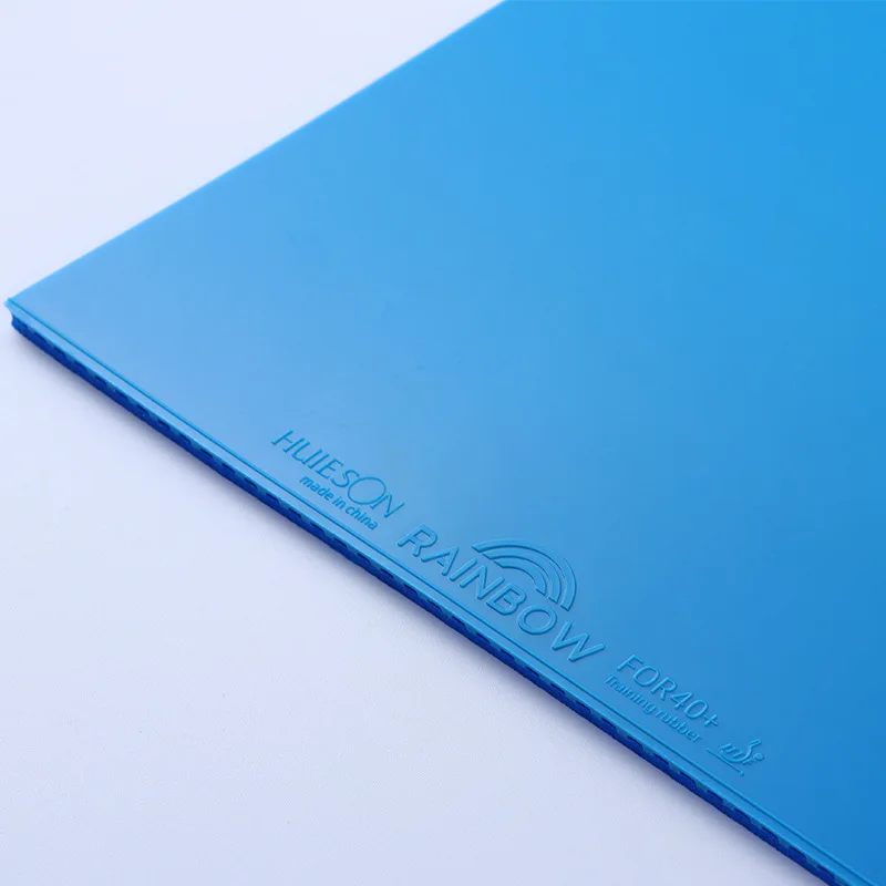 Huieson 5 Farben Buntes Tischtennis-Gummiplatte Regenbogen 2,0 mm Grün Blau Gelb Lila Rosa Ping-Pong-Gummi für das Training – Detail 13