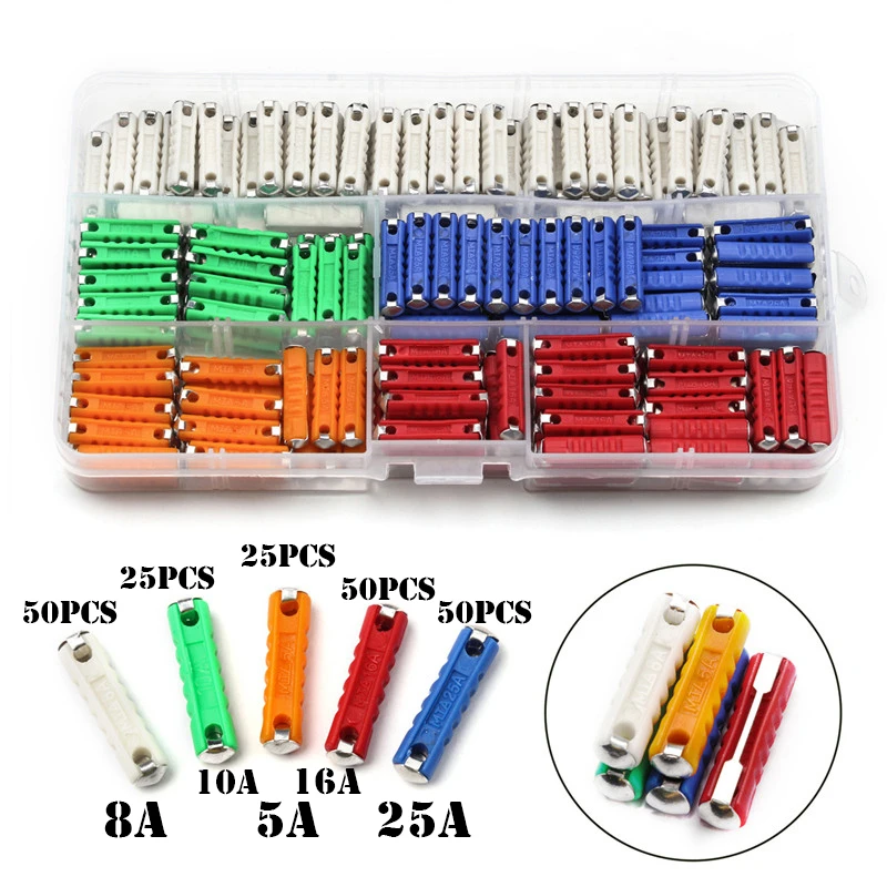 10/200PCS Continental Auto Sicherungen Typ Für Vintage, Klassische Autos Klinge Alten Stil Europäischen Automotive Sicherung Set 5/8/10/16/25AMP 6MM – Detail 3