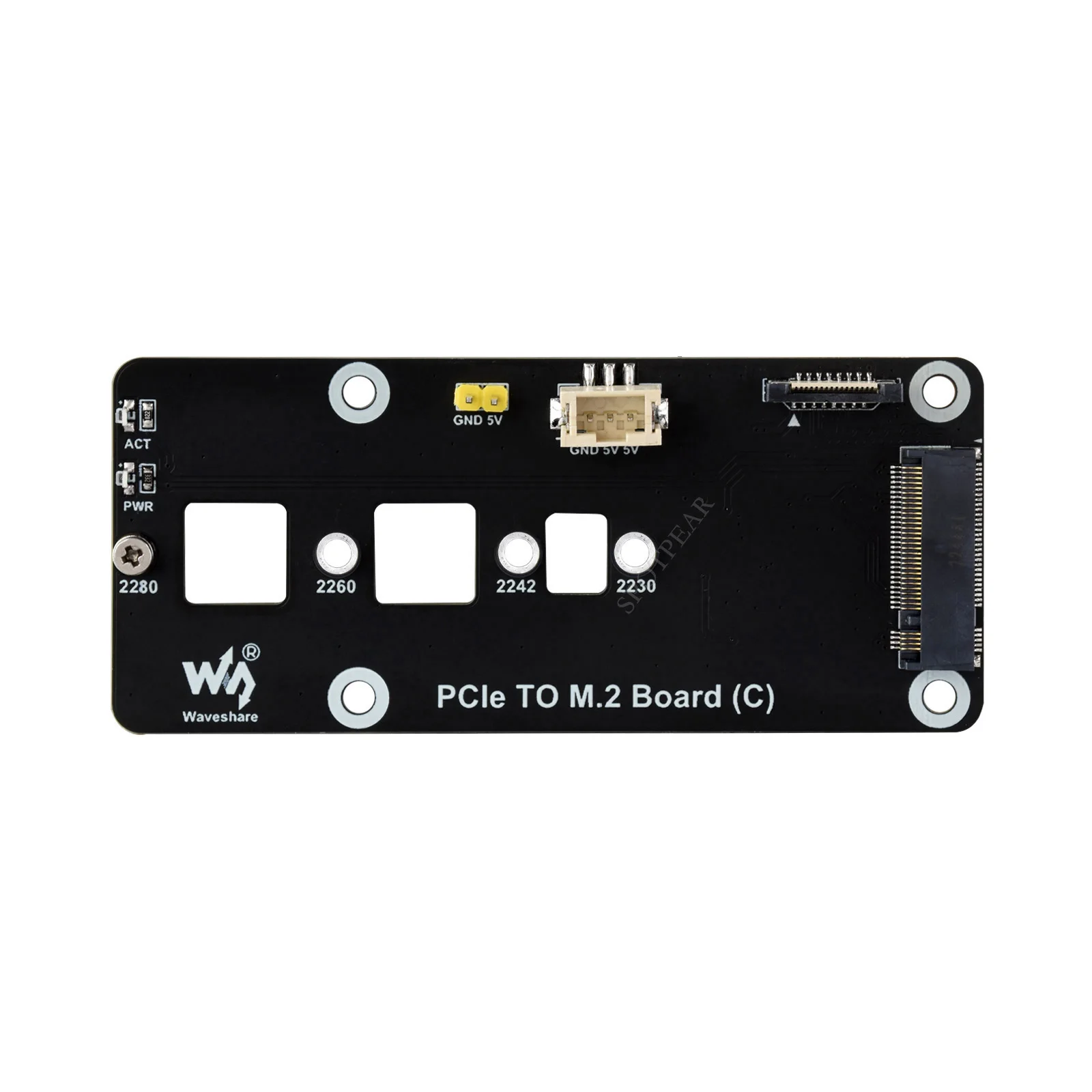 Raspberry Pi 5 PCIe-M.2 NVMe SSD(C) HAT    Gen2/Gen3  Pi5 PCIe 2280 2260 2242 2230