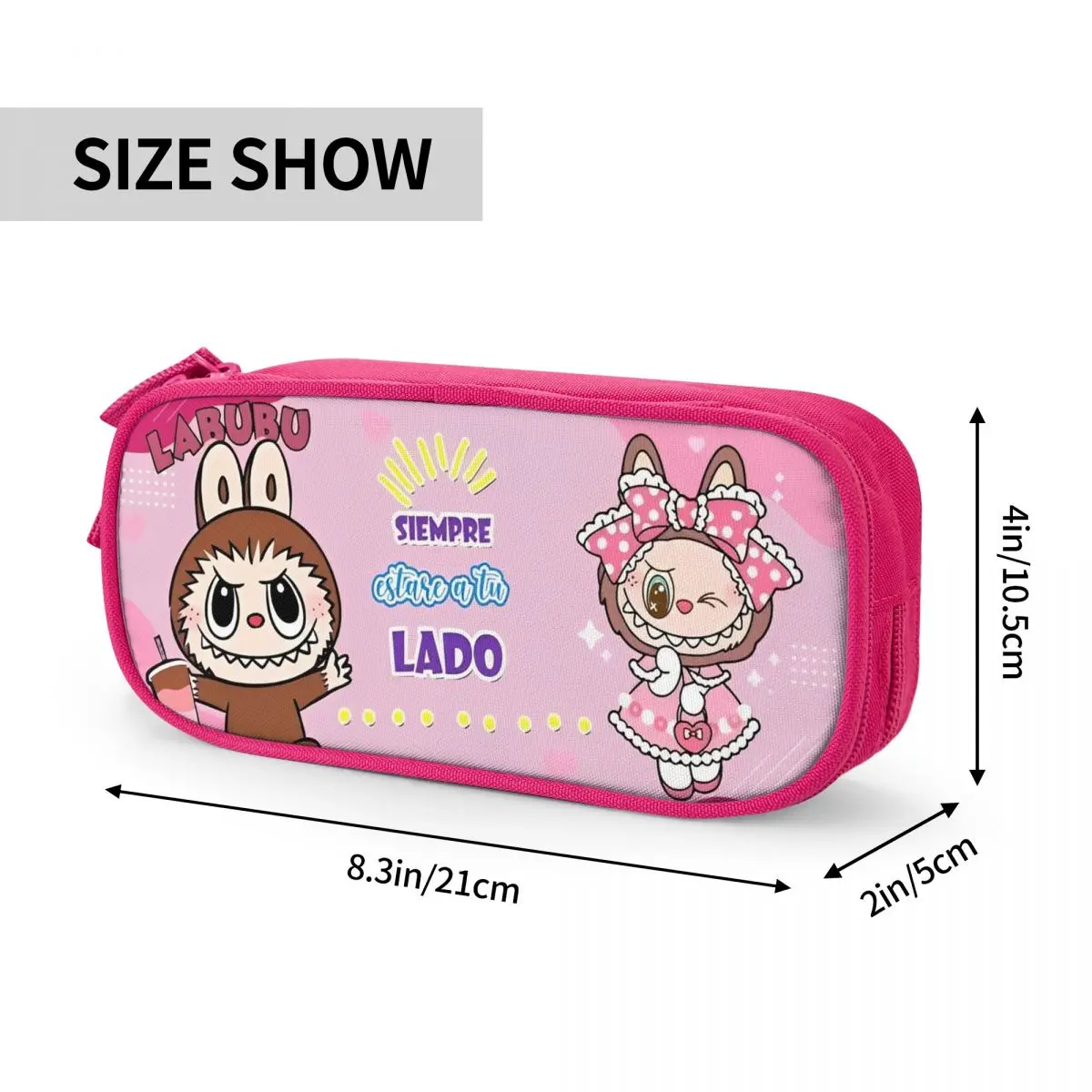 Popmart Pop Mart Labubu 연필 케이스 더블 레이어 대용량 사무용품 연필 상자 놀라운 선물