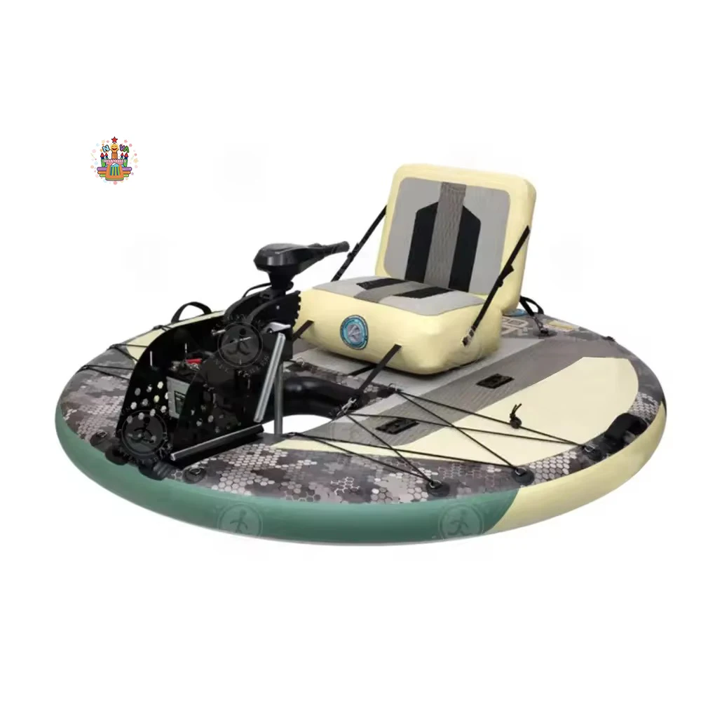 Single Seat Drop Stitch Inflatable Fishing Platform Inflatable Round Boat for Water Entertainment