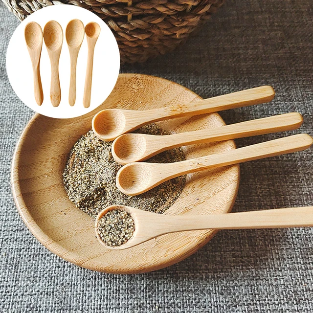 5pcs/pack Bamboo Wooden Measuring Spoon Set For Kitchen