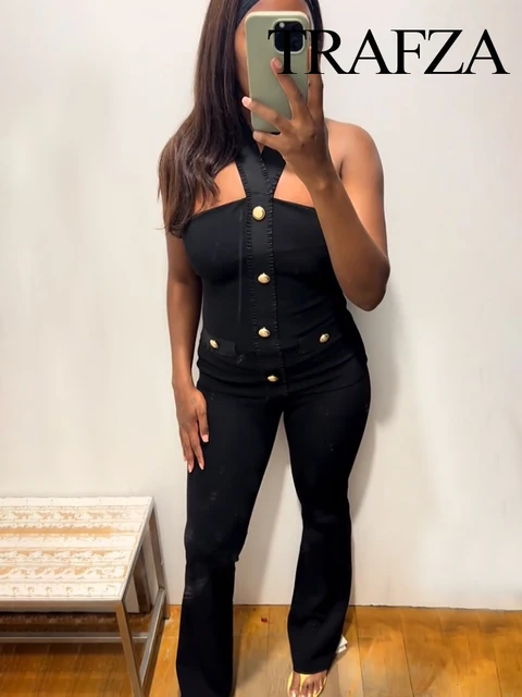 Isabella Neck Halter Long Pant Set 3