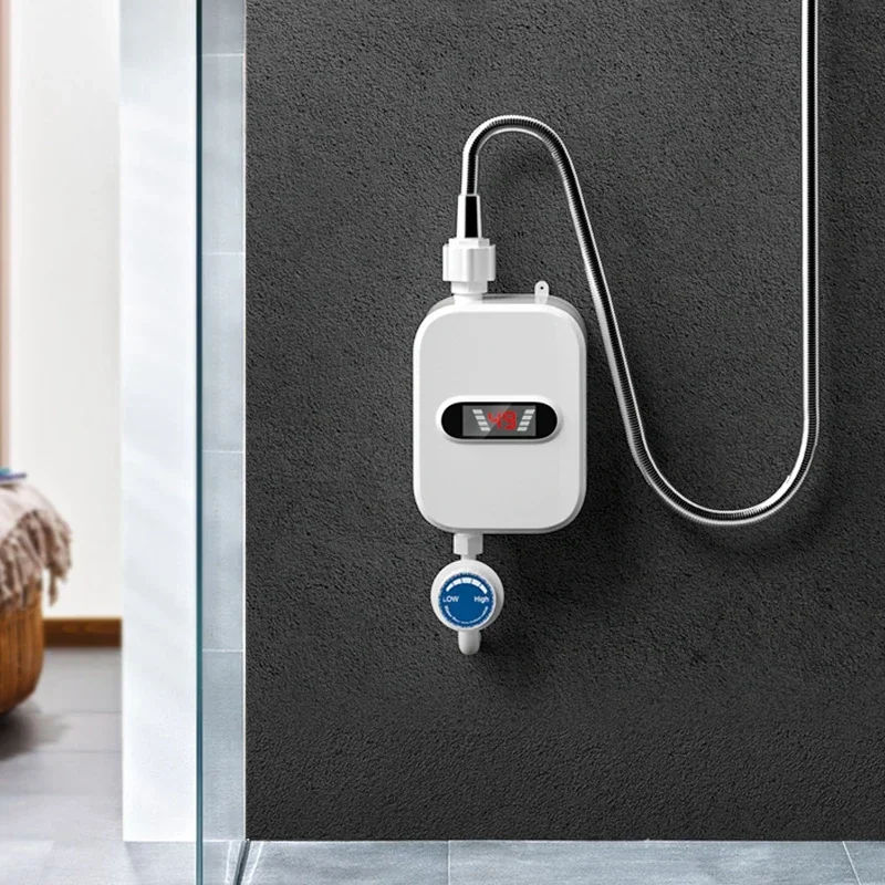 3500W electric mini instant hot water heater bathroom faucet tap heating 3 seconds instant water heater shower head set