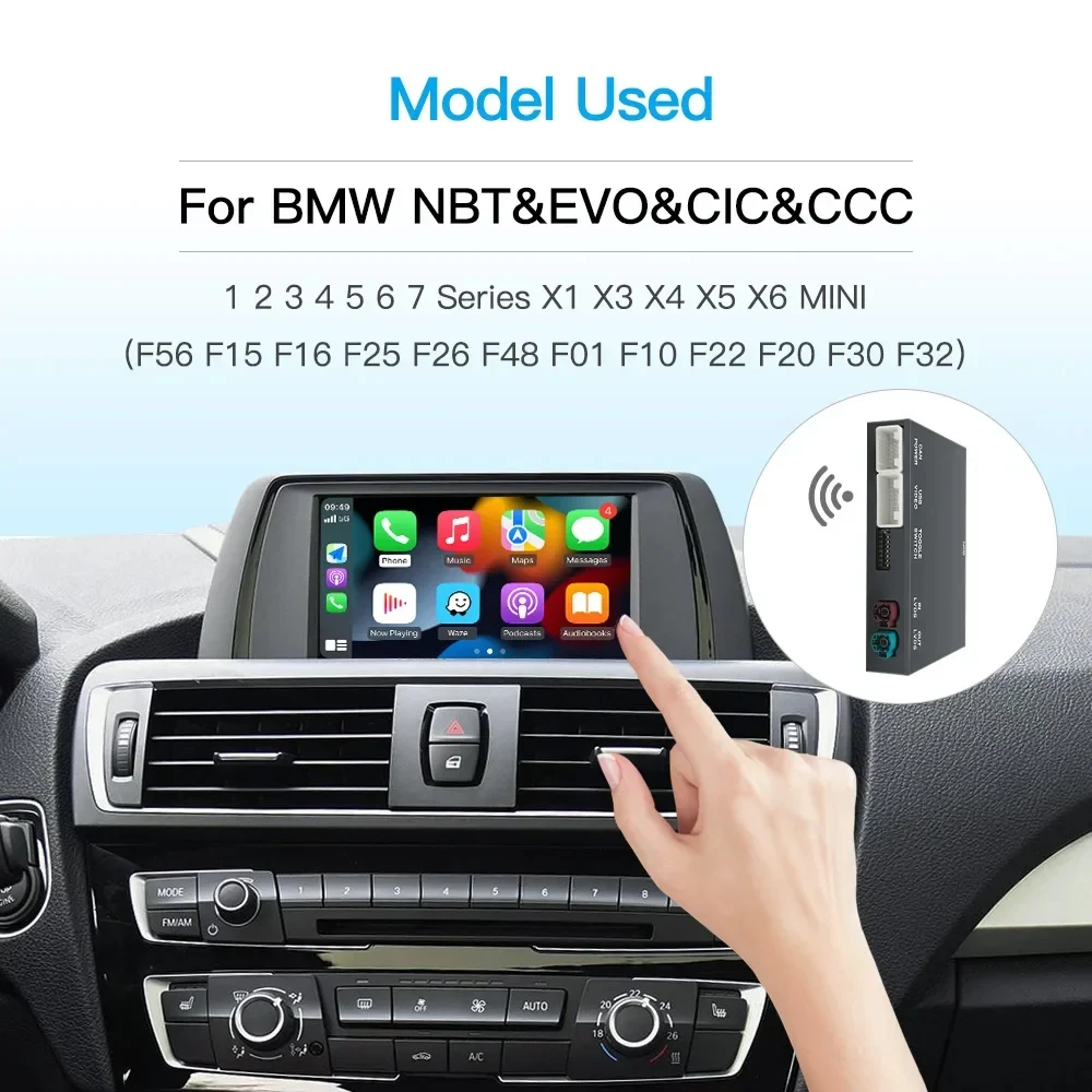 Wireless CarPlay Android AUTO for BMW NBT/CIC System 1 2 3 4 5 6 7 Series X1 X3 X4 X5 X6 MINI E60 E84 E70 F26 F25 F10 F11F20 F21 5 Wireless CarPlay Android AUTO for BMW NBT/CIC System 1 2 3 4 5 6 7 Series X1 X3 X4 X5 X6 MINI E60 E84 E70 F26 F25 F10 F11F20 F21 5