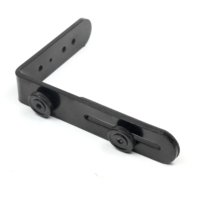 Staffa Doppio Flash A L Per Fotocamera - Supporto Metallo Per Luci, Microfono, Telefono - Per DSLR, Videocamere E Eventi - Foto 2
