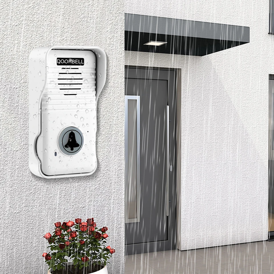 Wireless Rechargeable Voice Intercom Doorbell System