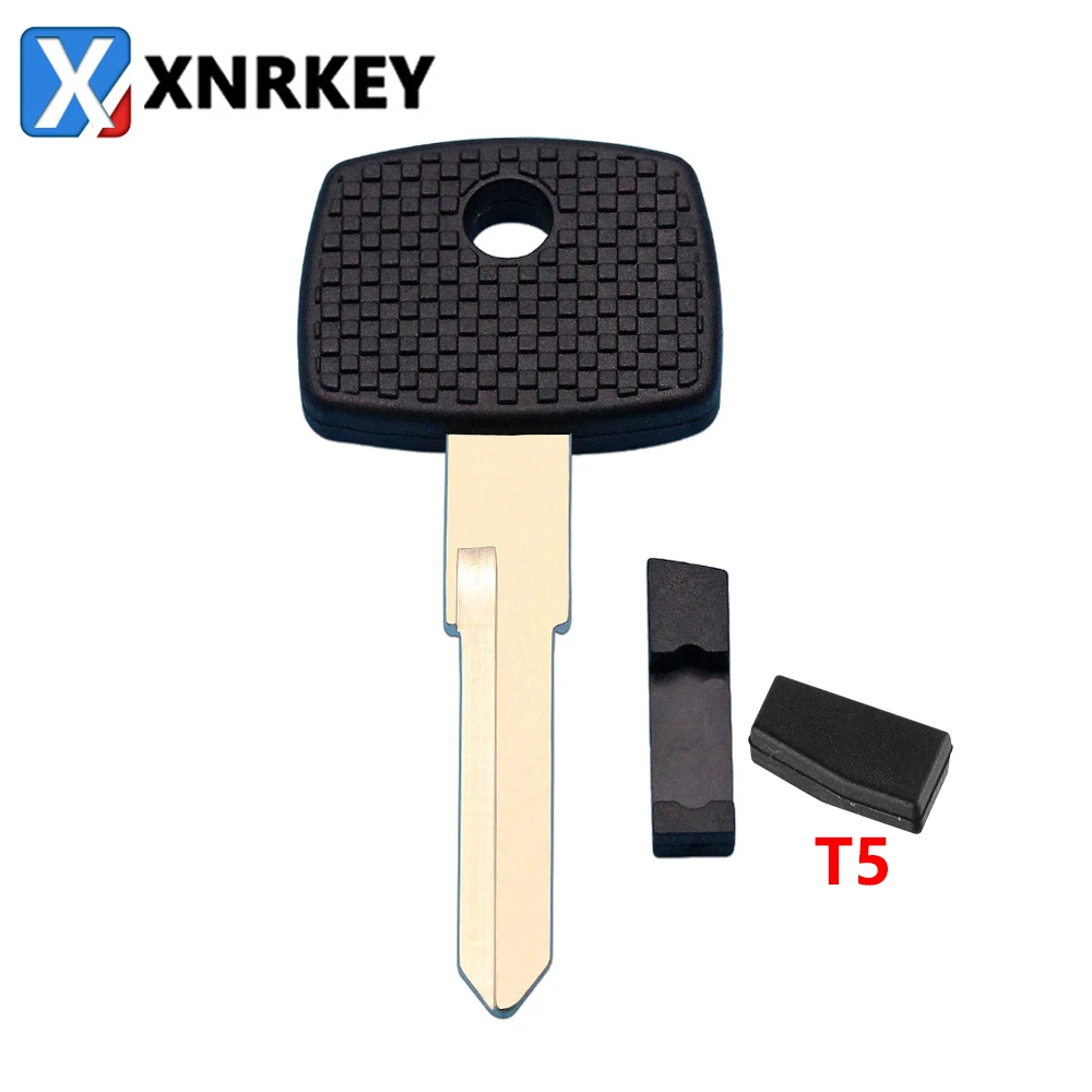 XNRKEY 2 Pcs Transponder Key with T5 Transponder Ceramics Chip for Mercedes Benz Van Bus 10pcs blank car key shell for benz ml350ml320 s350s320 transponder key shell hu64 blade with sticker