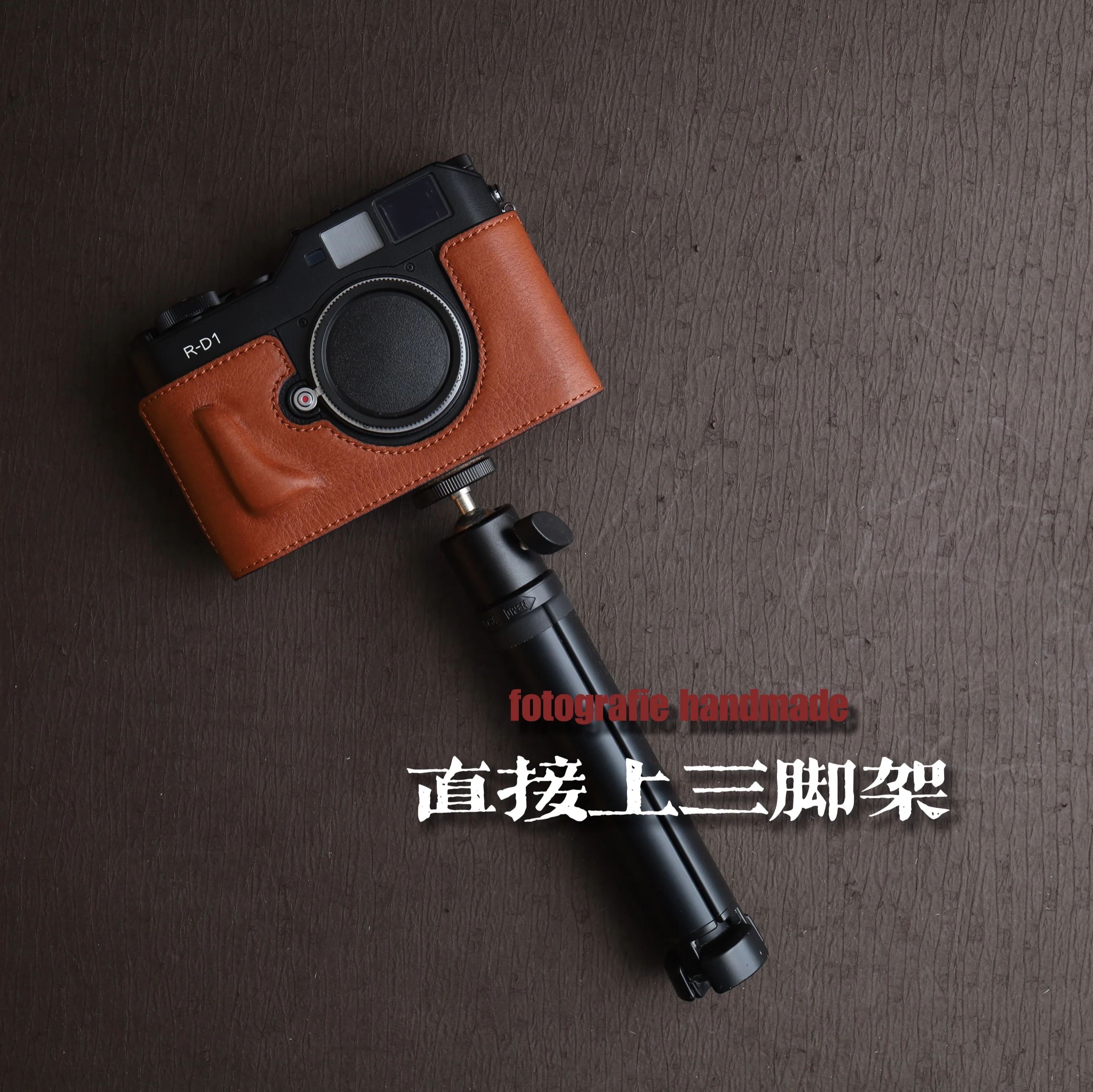 handwork Photo Camera Genuine leather cowhide Bag Body BOX Case