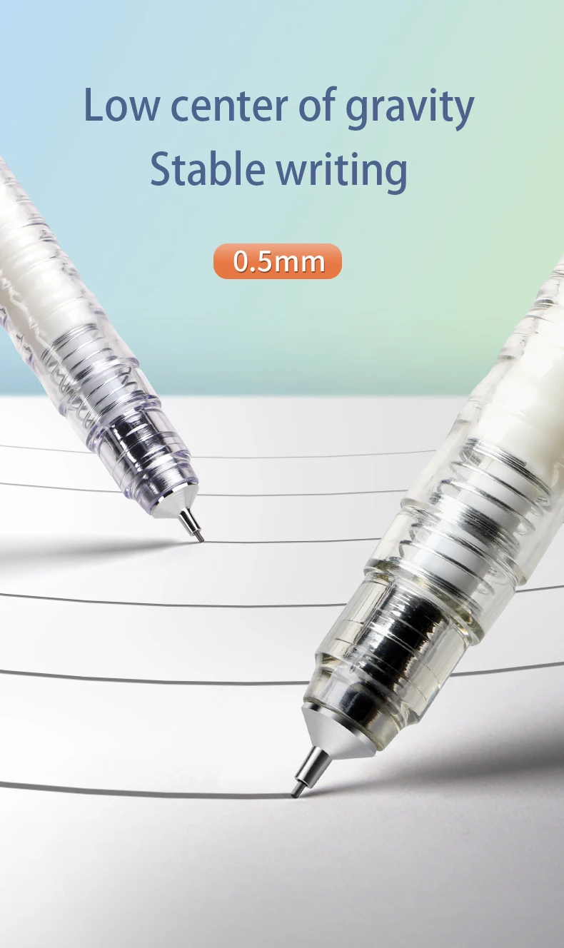 BAOKE 0,5 HB/2B Druckbleistift, 4-Fass-Farbe, niedriger Schwerpunkt, bruchsicherer Kern für Schule, Studenten – Detail 4