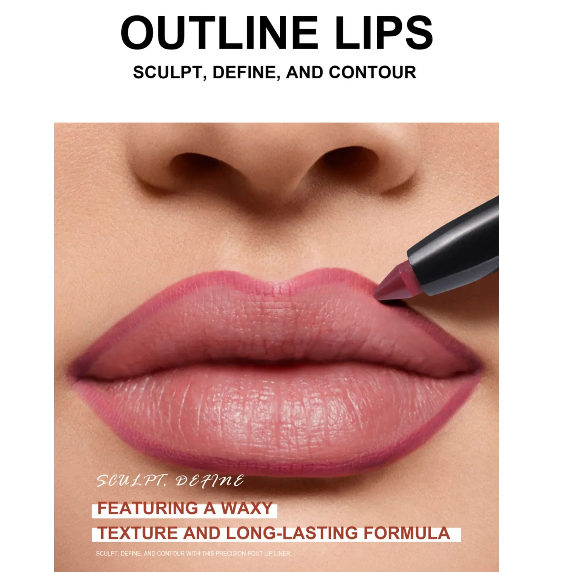6 Colors Matte Lipliner Pen Super Soft Texture Lipstick Pencil Long Lasting Precise Lip Liner Contouring Makeup Pen